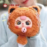 [CÓ SẴN] Baby Three Lucky Cat, Móc khóa túi zipper, gấu bông treo túi dễ thương Blindbox Chính hãng