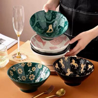 (CÓ SẴN) Bát, Tô Gốm Sứ In Nổi Phong Cách Nhật Tô Ăn Mì Udon Ramen