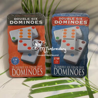 [CÓ SẴN] Bộ Cờ Domino Trẻ Em 28 Quân, 6 Chấm Màu Đựng Trong Hộp Thiếc