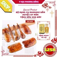 [CÓ SẴN] Bộ dụng cụ massage, bấm huyệt 7 món Y học cổ truyền TẶNG DẦU NỌC ONG THÔNG KINH LẠC