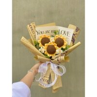 [CÓ SẴN] Bó hoa hương dương bằng len handmade🌻