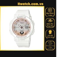 [Có sẵn] [Chính hãng 1] Đồng Hồ Nữ Casio Pin BGA-250-7A2DR Dây Nhựa Vỏ Trắng Mặt Hồng