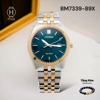 [Có sẵn] [Chính hãng 2] Đồng Hồ Nam Citizen Pin Eco-Drive BM7339-89X Dây Thép Vỏ Bạc Mặt Xanh