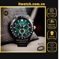 [Có sẵn] [Chính hãng] Đồng Hồ Nam Citizen Pin Eco-Drive CA4536-86X Dây Thép Vỏ Đen Mặt Xanh Lá