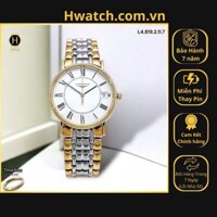 [Có sẵn] [Chính hãng]  Đồng Hồ Nữ Longines Pin L4.819.2.11.7 (L4819.2117) Dây Thép Mặt Trắng Sapphire HwatchAuthentic