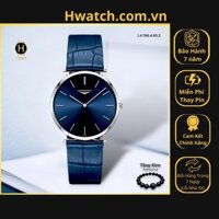 [Có sẵn] [Chính hãng] Đồng Hồ Nam Longines Pin L4.766.4.95.2 (L47664952) Dây Da Vỏ Trắng  HwatchAuthentic