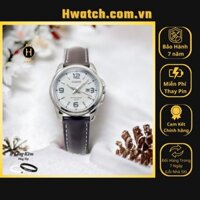 [Có sẵn] [Chính hãng]Đồng Hồ Nữ Casio Pin LTP-1314L-7AVDF Dây Da Đen Mặt Trắng HwatchAuthentic