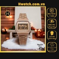 [Có sẵn] [Chính hãng]Đồng Hồ Nữ Casio Pin B640WC-5ADF Dây Thép Mặt Hồng Vàng Hwatch Đồng Hồ  Chính Hãng