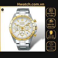 [Có sẵn] [Chính hãng]Đồng Hồ Nam Seiko Quartz Chronograph Tachymeter Spirit SBTR024 Dây Thép Demi HwatchAuthentic