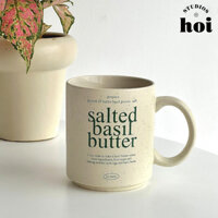 (CÓ SẴN) Cốc gốm sứ muối tiêu Salted Basil Butter phong cách Hàn Quốc - Hoi Studios