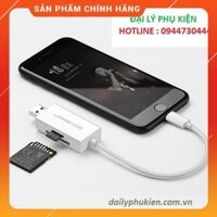 (Có sẵn) Đầu đọc thẻ nhớ SD / TF cho iPhone / iPad / iPod chuẩn MFi Ugreen 30612 _Siêu rẻ