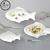 [Có sẵn] Dĩa sứ hình cá 3D cao cấp kiểu dáng độc đáo hiện đại