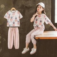 [CÓ SẴN] Đồ bộ bé gái 13 tuổi (5 - 15 tuổi)☑️ Set Áo Quần dài cho mùa thu đông☑️size đại 25kg, 30kg, 35kg, 40kg