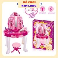 CÓ SẴN Đồ chơi bàn trang điểm cho bé có ghế ngồi cho bé gái có 2 cánh cửa 008-19- có sẵn
