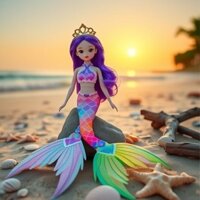 ((Có sẵn) Đồ chơi búp bê nàng tiên cá bán chạy kèm âm nhạc Quà tặng khiêu vũ mẫu giáo cho trẻ em