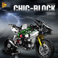 (Có Sẵn )đồ chơi Lắp ráp mô hình Technic 672003 Xe Máy Phân Khối Lớn Motorbike Kawasaki Ninja H2R