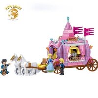 [Có sẵn]  Đồ chơi lắp ráp xe ngựa hoàng gia kéo xe chở công chúa 1104 quà tặng cho bé gái (Có sẵn)