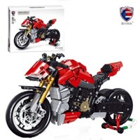 (Có Sẵn ) đồ chơi Lắp ráp XE MOTO DUCATI streetfiggter V4S 50051