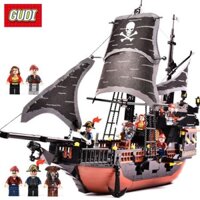 (có sẵn) đồ chơi Movie Gudi 9115 Tàu Ngọc Trai Đen Black Pearl Pirates Caribbean Black Pearl Ghost Ship