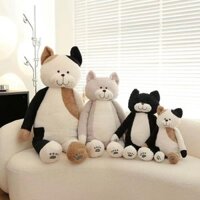 Có sẵn đồ chơi nhồi bông mèo gạo trà, mèo ngủ ôm, búp bê động vật nhồi bông kích thước lớn cho quà sinh nhật bạn gái