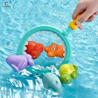 Có sẵn Đồ chơi tắm cho bé Đồ chơi tắm động vật dễ thương Bồn tắm Bơi phao cao su mềm Tương tác giữa cha mẹ và con cái Bắt cá Đồ chơi trò chơi Quà tặng vui nhộn phong cách mới