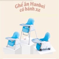 [Có sẵn] Ghế ăn dặm Hanbei có bánh xe chính hãng