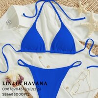 [Có sẵn] [Giá hủy diệt] Set Bikini Basic Trơn Các Màu, Chất Vải Gân