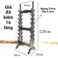 (Có sẵn) Giá trưng bày kiếm 16 tầng, giá đỡ 16 cây kiếm Nhật