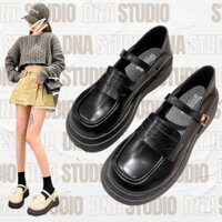 [CÓ SẴN] Giày búp bê lolita mary jane phối mũi giày loafer đế bánh mì cao 5 cm phong cách Hàn Quốc xinh xắn, đáng yêu