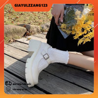 CÓ SẴN - Giày Oxford (from rộng 1 size) Cao Gót Mũi Tròn Thời Trang Thanh Lịch Cho Nữ ảnh thật shop chụp cuối nha t55