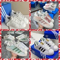 [CÓ SẴN] Giày Sneaker Thể Thao nam Nữ _Adidas Superstar_ Mũi sò cao cấp 4 màu: Kem, Hồng, Xanh, Trắng Full box