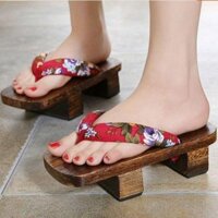(CÓ SẴN) Guốc Nữ Nhật Bản Đế Cao Quai Chữ Y/Guốc Gỗ Geta Dành Cho Nữ