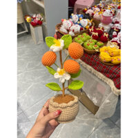 [có sẵn HCM] Chậu quất bằng len handmade làm quà tặng tết