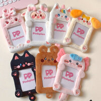 [CÓ SẴN] HOLDER ĐỰNG THẺ PINKPLAN CHẦN BÔNG KÈM TOPLOADER - Cáo nuôi rái cá