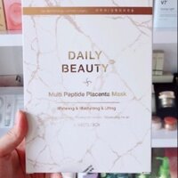 (có sẵn, hộp 6 miếng) Mặt nạ nhau thai cừu Daily Beauty Multi peptide Placenta Mask