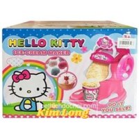 CÓ SẴN Hộp đồ chơi máy làm kem mini làm kem thật ăn được HELLO KITTY