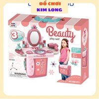 CÓ SẴN Hộp đồ chơi Vali trang điểm - bàn trang điểm 3 trong 1 cho bé gái Beautyful Set 008-973 (Có sẵn)