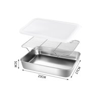 [CÓ SẴN] HỘP INOX CÓ NẮP (TẶNG KÈM KHAY ĐỠ BÊN TRONG) - INOX BOX