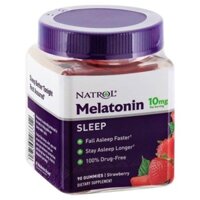 [Có sẵn] Kẹo dẻo NATROL MELATONIN SLEEP 10mg vị dâu của MỸ😴 Hỗ trợ cải thiện giấc ngủ