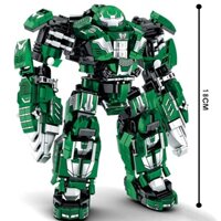 (có sẵn) lắp ráp mô hình Super Heroes Ironman 3D LY 76030 Hulk Buster MK26 màu xanh lá