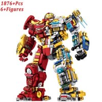 （có sẵn) lắp ráp mô hình Marvel Super Heroes Ironman LY76078 iron hero MK44 mechanical phiên bản mới nhất