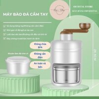 [Có sẵn] Máy Bào Đá Tuyết Mini Quay Bằng Tay, Máy Xay Đá Siêu Mịn Tiện Lợi, Lưỡi Bào INOX Siêu Bền