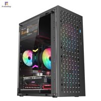 Có sẵn Micro ATX / ITX Vỏ PC DIY trong suốt Vỏ máy tính để bàn bằng kính HDD + SSD Bộ nguồn ATX 250mm Thẻ đồ họa 3 quạt Cooler phong cách mới