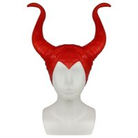 (Có sẵn) Mũ cosplay Halloween Tiên Hắc Ám Maleficent Mũ phù thủy Có Sừng bằng Cao Su Form chuẩn