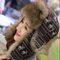 (có sẵn) Mũ phi công hoạ tiết thổ cẩm