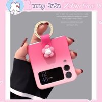 [CÓ SẴN] Ốp Z Flip5 - Z Flip4 - Z Flip3 - Flip5 5G ombre charm thỏ cute dễ thương kèm vòng ring đính đá sang trọng