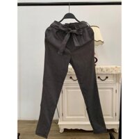 [Có sẵn] Quần dài chấm bi cột nơ eo đi làm đi chơi