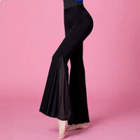 [Có Sẵn] Quần múa cổ trang legging ống loe tập yoga bay, múa dây, aerial yoga Lyra quần múa phối voan co dãn ôm body q45