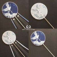 [CÓ SẴN] Quạt tròn hạc cổ trang