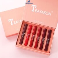 Có sẵn Son môi Bút 6 màu Bộ trang điểm môi Velvet Matte Lipstick Beauty Cosmetics Crayon Lipstick Pencil Lipstick Gift Set6PCS Bộ son môi Cốc chống dính Chống thấm nước và mồ hôi COD